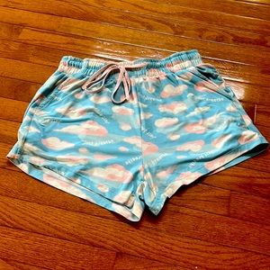 Blue cloud lounge shorts